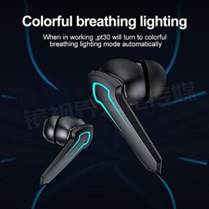 VEXOTRONIC - P30 True Wireless Earbuds HiFi Sound Low-Latency, Gaming Earphones TWS Headsets Bluetooth 5.2, Compatible with iOS, Android, Windows, and Switch. Gaming Computer Laptop TV Sport (Black)