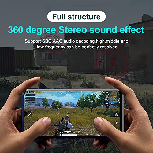 VEXOTRONIC - P30 True Wireless Earbuds HiFi Sound Low-Latency, Gaming Earphones TWS Headsets Bluetooth 5.2, Compatible with iOS, Android, Windows, and Switch. Gaming Computer Laptop TV Sport (Black)