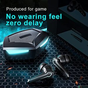 VEXOTRONIC - P30 True Wireless Earbuds HiFi Sound Low-Latency, Gaming Earphones TWS Headsets Bluetooth 5.2, Compatible with iOS, Android, Windows, and Switch. Gaming Computer Laptop TV Sport (Black)