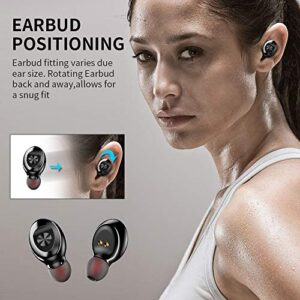 Bluetooth 5.0 Wireless Earbuds,Deep Bass Sound 15H Playtime IPX5 Waterproof Earphones Call Clear with Microphone in-Ear Stereo Headphones Comfortable for iPhone, Android