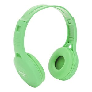 fasj wireless headphones, bluetooth5.0 stereo adjustable on ear gaming headphone with microphone /3.5mm interface supporting fm memory card, noise cancelling headset for sports travel work(green)