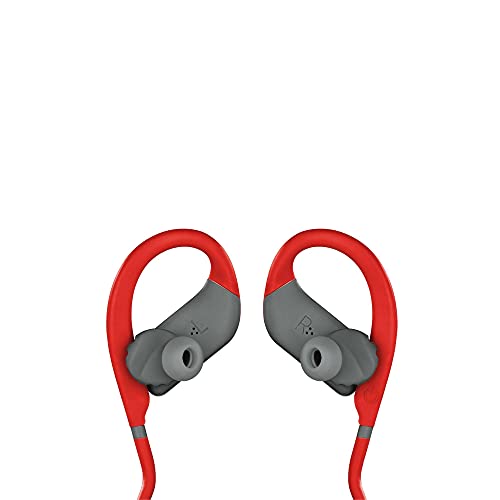 JBL ENDURANCE JUMP- Wireless heaphones, bluetooth sport earphones with microphone, Waterproof, up to 8 hours battery, charging case and quick charge (Red)