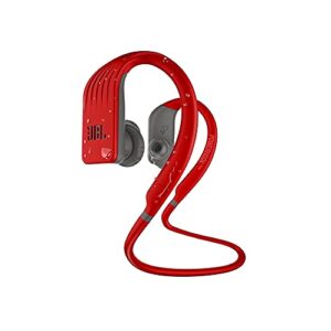 JBL ENDURANCE JUMP- Wireless heaphones, bluetooth sport earphones with microphone, Waterproof, up to 8 hours battery, charging case and quick charge (Red)