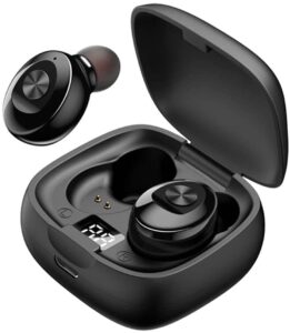 bluetooth 5.0 wireless earbuds,deep bass sound 15h playtime ipx5 waterproof earphones call clear with microphone in-ear stereo headphones comfortable for iphone, android 27