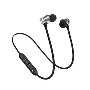 gilroy magnetic in-ear stereo headset earphone wireless bluetooth 4.2 headphone gift – silver