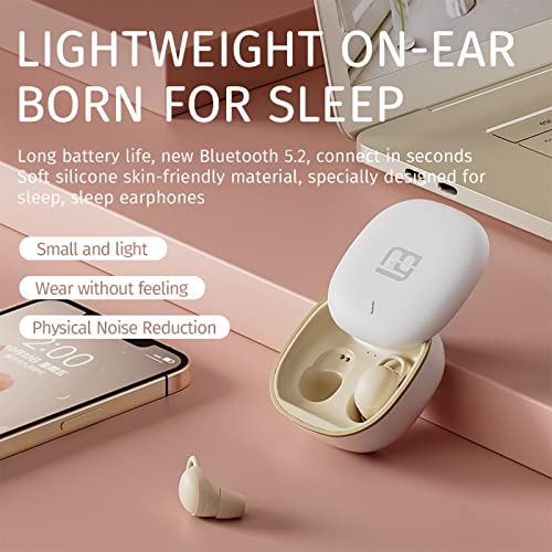 Invisible Sleep Earbuds Smallest Lightest Tiny Noise Cancelling Ear buds for Sleeping Quiet-Comfort Mini Sleepbuds Wireless Bluetooth 5.2 Hidden Headphones for Side Sleepers / Work Small Earplugs