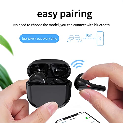 Tikgram Bluetooth 5.1 earplug True Wireless Headset 3D Surround Sound Effect Intelligent Touch Automatic Pairing ipx5 Waterproof Built-in Sports Microphone Suitable for Work/Travel/Fitness