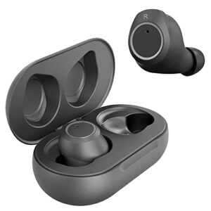 wireless v5.2 bluetooth earbuds compatible with samsung galaxy s21 ultra 5g with charging case for in ear headphones. (v5.2 black)