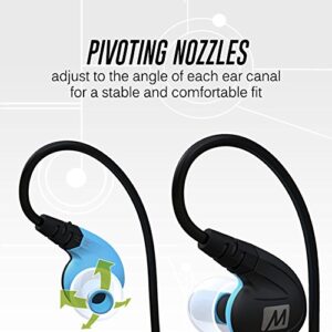 MEE audio X8 Secure-Fit Stereo Bluetooth Wireless Sports In-Ear Headphones (Blue)