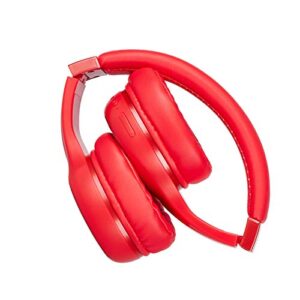 Motorola Escape 220 Passive Noise Canceling Headphones | Bluetooth Headphones with Microphone | Wireless Headphones with 24 Hour Battery Life | Voice Assistant Compatible Headphones (Red)