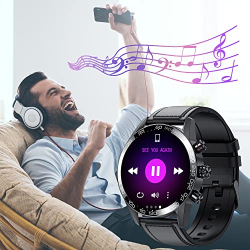 A ALPS Smart Watches for Men, Fitness Tracker with GPS and Pedometer, Dial/Receive Call Sports Watch, Blood Pressure/Heart Rate/Sleep Monitor, 1.3'' Full Touch Big Screen, Android and iOS Compatible