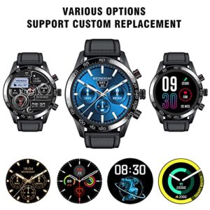 A ALPS Smart Watches for Men, Fitness Tracker with GPS and Pedometer, Dial/Receive Call Sports Watch, Blood Pressure/Heart Rate/Sleep Monitor, 1.3'' Full Touch Big Screen, Android and iOS Compatible