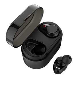 true wireless earbuds langsdom x7 mini bluetooth 4.2 headphones in-ear noise isolating earphones with mic smart touch control and portable charging box for samsung and more