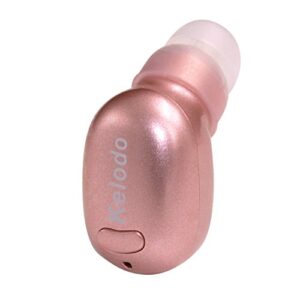 kelodo bluetooth earpiece earbud,smallest wireless headset with mic and 5.5 hour playtime, mini earbud for apple iphone samsung galaxy lg nokia motorola htc att smartphones – rose gold