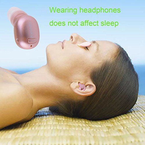 KELODO Bluetooth Earpiece Earbud,Smallest Wireless Headset with Mic and 5.5 Hour Playtime, Mini Earbud for Apple iPhone Samsung Galaxy LG Nokia Motorola HTC Att Smartphones - Rose Gold