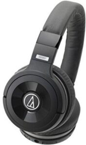audio-technica ath-ws99bt solid bass bluetooth wireless over-ear headphones with built-in mic & control