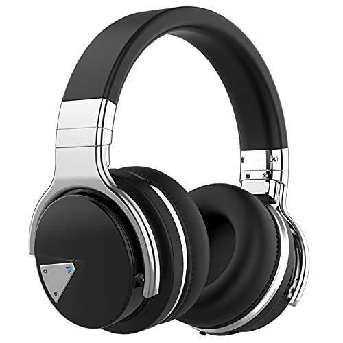 Vonaural E7 Wireless Bluetooth Headphones, Noise-Cancelling Headphone with Touch Sensitive Control and 30-Hour Playback, Matte Black