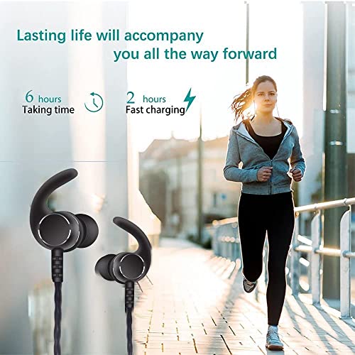 VIGROS ENC Noise Canceling Neckband Wireless Bluetooth 2 EQ Earbuds in-Ear Gaming Earphones, LED Light Fast Charge 70 Hours Play Headsets, Sweat Proof Ear-Hook Headphones Outdoor/Sports/Workout