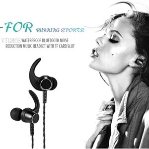 VIGROS ENC Noise Canceling Neckband Wireless Bluetooth 2 EQ Earbuds in-Ear Gaming Earphones, LED Light Fast Charge 70 Hours Play Headsets, Sweat Proof Ear-Hook Headphones Outdoor/Sports/Workout