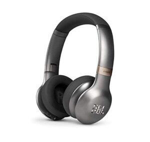 jbl everest 310 on-ear wireless bluetooth headphones with microphone – gun metal (renewed)