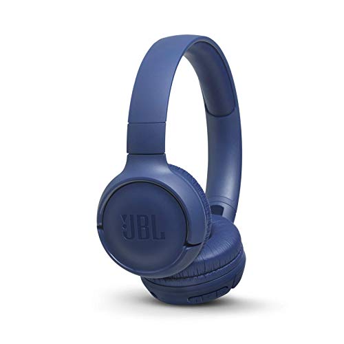 JBL TUNE 500BT - On-Ear Wireless Bluetooth Headphone - Blue (Renewed)