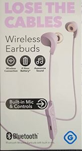 pink bluetooth wireless earbuds