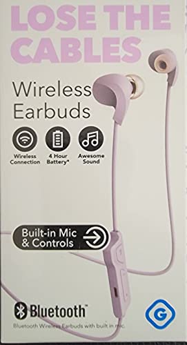 Pink Bluetooth Wireless Earbuds