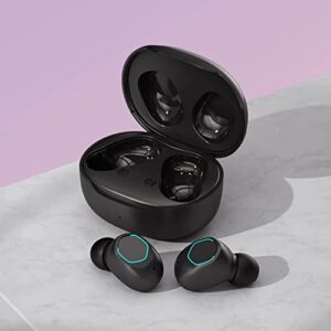 xzing macaron in-ear headphones, wireless earbuds with charg case, deep bass noise cancelling bluetooth built in microphone, fashion sports earphones