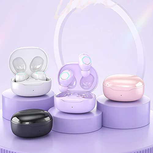 XZING Macaron in-Ear Headphones, Wireless Earbuds with Charg Case, Deep Bass Noise Cancelling Bluetooth Built in Microphone, Fashion Sports Earphones