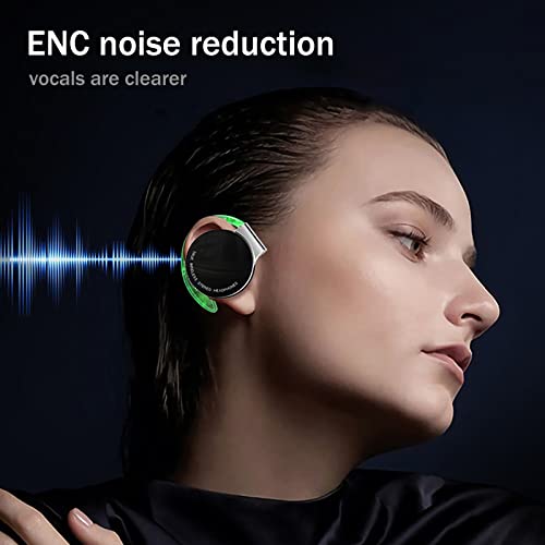 ESSONIO Bluetooth Headset Open Ear Headphones ENC Noise Reduction Headset Headset for Running Exercise Headset earplugs for Mobile Phones IPX5 Waterproof Band Microphone for Sports