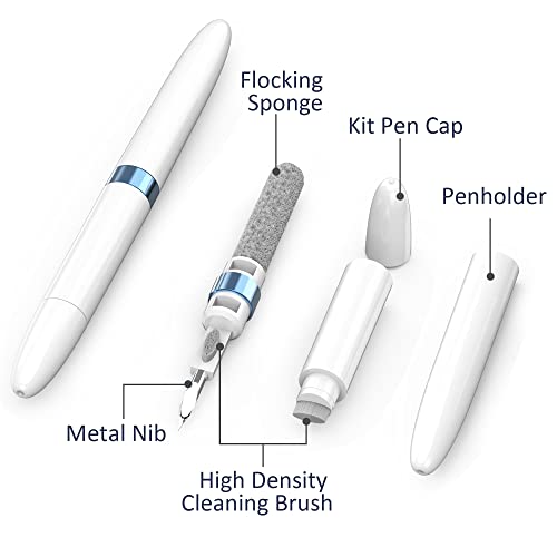 Airpod Cleaner Kit 2022, Headphone Cleaning Pen, Soft Microfiber Dust Removal Bush Pen, Multi-Function Cleaner Kit for Any Model of Bluetooth Earbuds,Cellphones, Wireless Earphones