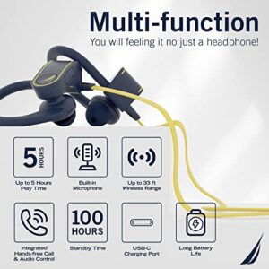 Nautica Stereo Sport Earphones H110 Sports Wireless Earbuds Wireless Running Headphones with Microphone, Bluetooth 5.0 and 15 Hrs Playtime