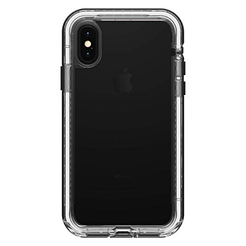 LifeProof Next Series Case for iPhone Xs & iPhone X + GLIDIC Wireless Bluetooth Earbuds Sweatproof Pro Stereo Headphones - Non-Retail - Black Crystal/White