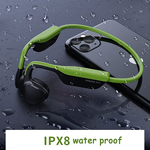 TWEE Waterproof Bone Conduction Headphones for Swimming Open Ear Wireless Bluetooth Headset Sports Earbuds 8G Memory Suitable for Swimming, Running and Other Fitness Activities MP3 Player