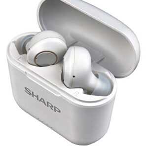 Sharp HP-TW30 True Wireless Noise Cancelling Splashproof Earphone, Pearl White