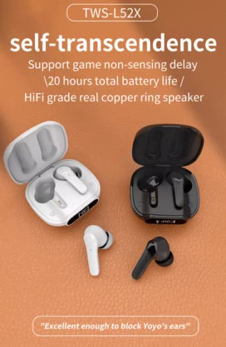 Wireless Earbuds, Bluetooth Ear Buds HiFi Stereo Sound Deep Bass Headphones with LED Charging Case for LG K51 Touch Control, Noise Cancelling Mic, IPX7 Waterproof Earphones