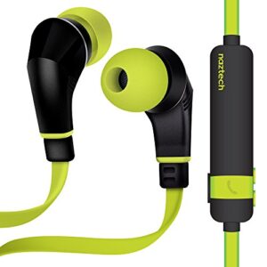naztech nx80w bluetooth wireless earphones with mic compatible with iphone 14/13/12/pro/pro max, galaxy s23/s22/s21, tablets & more [lime/black] 13898