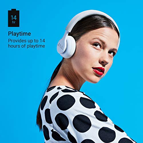 Been There, On-Ear Bluetooth Headphones 14 Hour Playtime, Hands-Free Calling, Sweat and Rain Resistant IPX4 Rated, 50 ft. Range JAM Audio Gray, 8.63x3.13x8.75