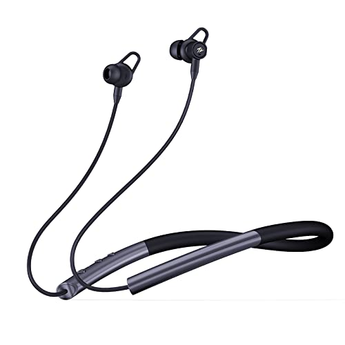 ZAQE Wireless Neckband Bluetooth Headphone V4.2, Comfortable Bluetooth Earbuds ANC Noise Cancelling Headset with 18h Playtime, Magnetic, Compatible with Cell Phones, Black