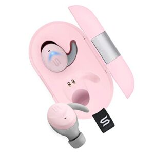 Soul ST-XS2 High Performance True Wireless Earbuds, in Ear Headphones, Waterproof, Bluetooth 5.0, Noise Cancelling, Built-in Microphones for iPhone iPad Android Smartphones Tablets Laptop (Pink)