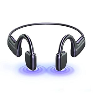 ihao open ear air conduction headset wireless bluetooth sport headphones with mic earphone lightweight painless wearing sweatproof earpiece stereo earphone for running hiking bicycling