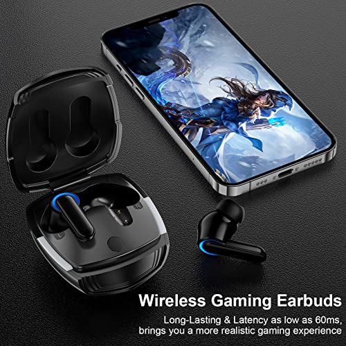 COOYA Wireless Earbuds for iPhone 14 Pro Max 13 11 12 TWS Bluetooth Headphones Bass Noise Canceling in-Ear Headsets with Mic ENC Wireless Gaming Earphone for Samsung S23 S22 Ultra A53 Flip 4 3 S21 A13