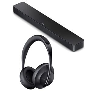 bose smart soundbar 300, black headphones 700 noise cancelling bluetooth headphones, triple black