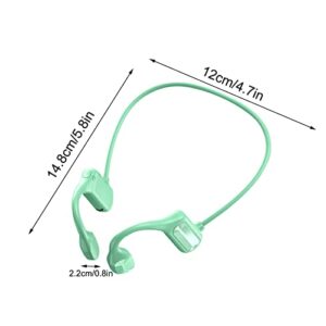 Headphones with Microphone, Wireless Bone Conduction Headset, Open-Ear Headphones, Noise Reduction, IPX5 Waterproof, Blue-Tooth 5.2 Hanging-Ear for Outdoor Running Bicycling Hiking (C)