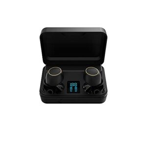 haykee wireless earbuds, bluetooth 5.0 in-ear tws stereo hifi headphones with 5000mah smart led display charging case. auto pairing/touch control/built-in dual mic/ipx7 waterproof/long battery life