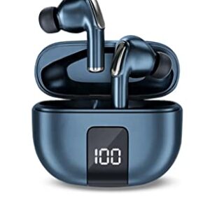 Wireless Bluetooth Earbuds Headphones in Ear with Mic.Touch Control LED Display (Black) High Sound Quality Wireless Earbud, Deep Bass Stereo Bluetooth Earbud with HD Mic(Blue) (AC697N)