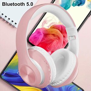 GIFZES Wireless Bluetooth Headphones, P68 Bluetooth 5.0 Foldable Rechargeable Wireless Headset HiFi Sound Headphones for Travel, Online Class, Home Office Blue