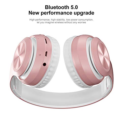 GIFZES Wireless Bluetooth Headphones, P68 Bluetooth 5.0 Foldable Rechargeable Wireless Headset HiFi Sound Headphones for Travel, Online Class, Home Office Blue