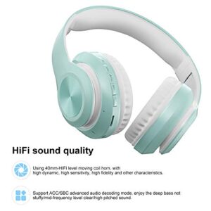 GIFZES Wireless Bluetooth Headphones, P68 Bluetooth 5.0 Foldable Rechargeable Wireless Headset HiFi Sound Headphones for Travel, Online Class, Home Office Blue