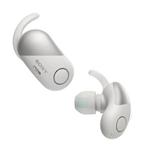 Sony WF-SP700N/W True Wireless Splash-Proof Noise-Cancelling Earbuds with Built-In Microphone (White), 5 x 2.4 x 6 inches